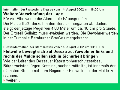 Pressemeldung der Stadt Dessau